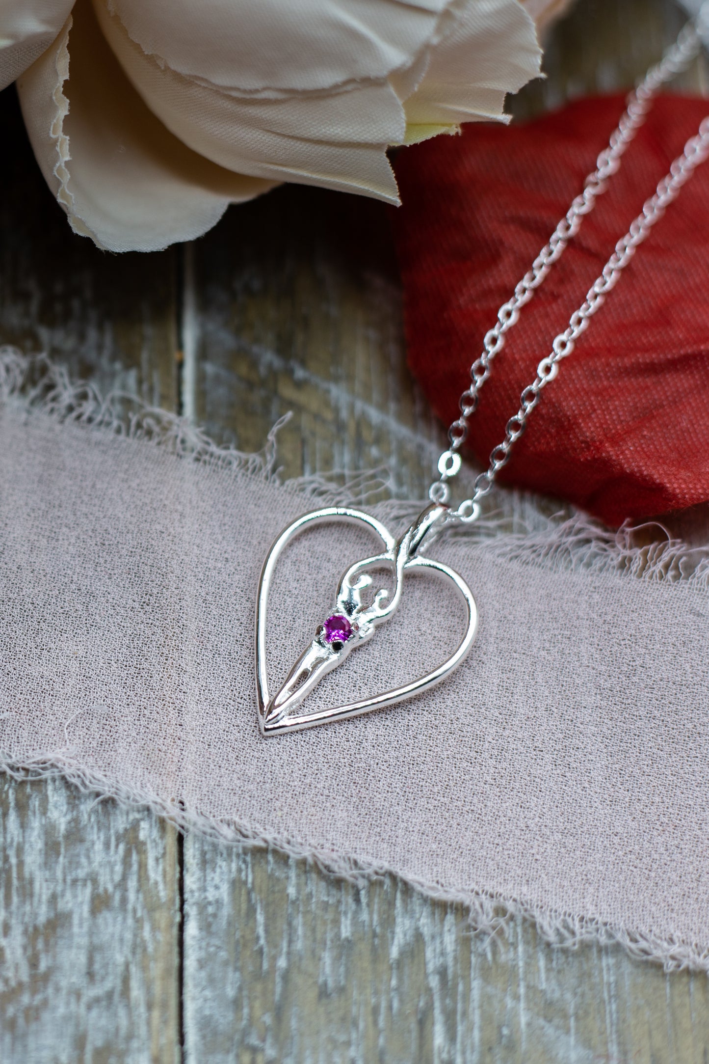 Symbol of Love Brand, Soulmate Heart Necklace, .925 Genuine Sterling Silver