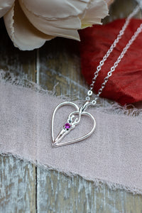 Symbol of Love Brand, Soulmate Heart Necklace, .925 Genuine Sterling Silver