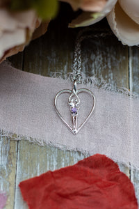 Symbol of Love Brand, Soulmate Heart Necklace, .925 Genuine Sterling Silver