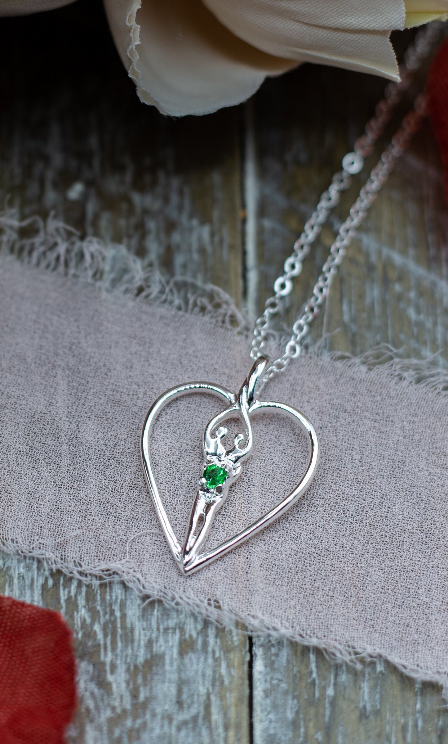 Symbol of Love Brand, Soulmate Heart Necklace, .925 Genuine Sterling Silver