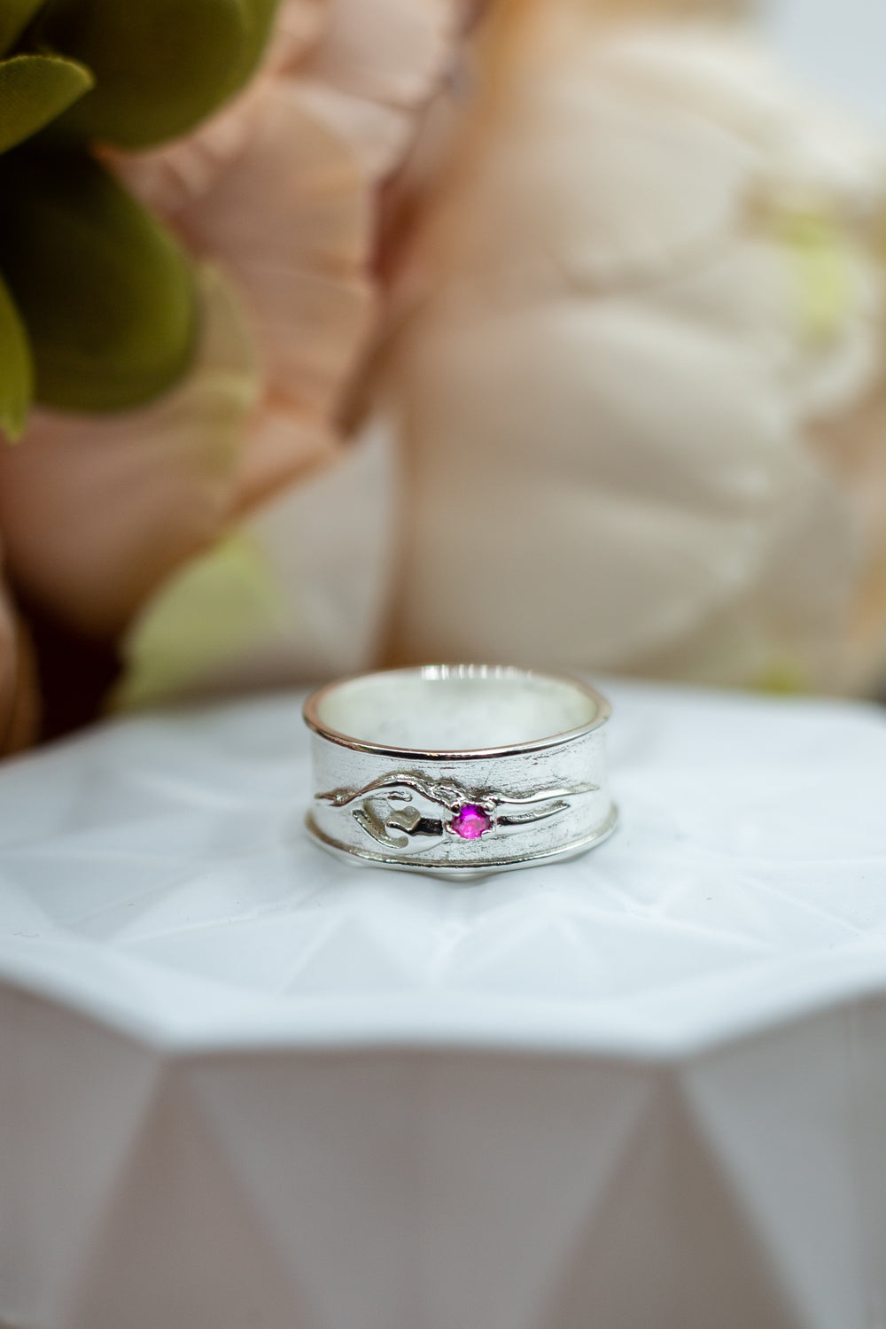 Symbol of Love Brand Unisex Soulmate Ring, .925 Genuine Sterling Silver