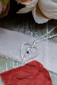 Symbol of Love Brand, Soulmate Heart Necklace, .925 Genuine Sterling Silver
