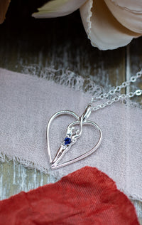 Symbol of Love Brand, Soulmate Heart Necklace, .925 Genuine Sterling Silver